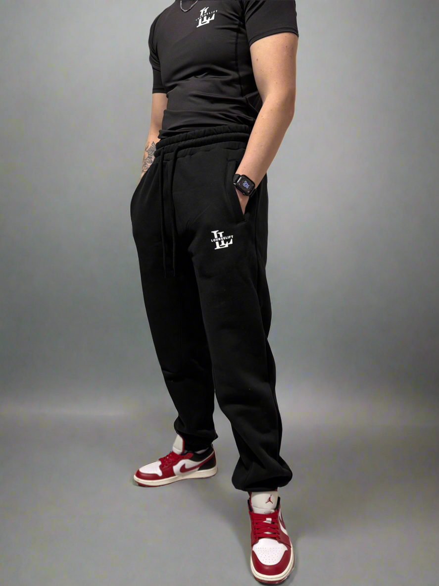 Joggers with cuffed bottoms and side pockets